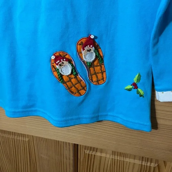 Vintage Colorful Flip-Flop Embroidered Sweater - Picture 13 of 14